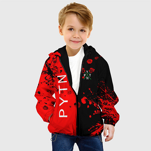 Детская куртка Payton Moormeie брызги / 3D-Черный – фото 4