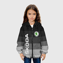 Куртка с капюшоном детская SKODA, ШКОДА ГРАДИЕНТ, цвет: 3D-черный — фото 2
