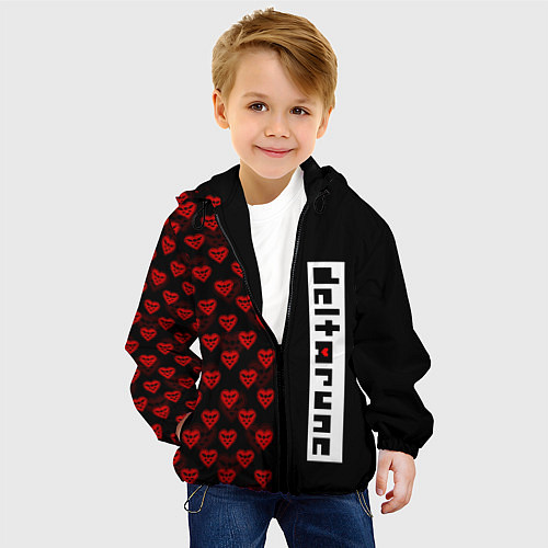 Детская куртка HALF PATTERN DELTARUNE LOGO / 3D-Черный – фото 4