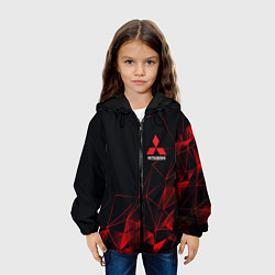 Куртка с капюшоном детская MITSUBISHI GEOMETRY RED SPORT JAPAN, цвет: 3D-черный — фото 2