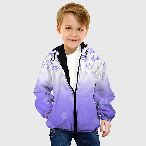 Детская куртка GENSHIN IMPACT SYMBOL PATTERN SAKURA САКУРА / 3D-Черный – фото 4