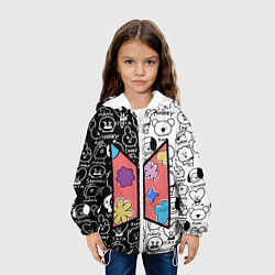 Куртка с капюшоном детская Permission To Dance SPLIT BT21, цвет: 3D-белый — фото 2