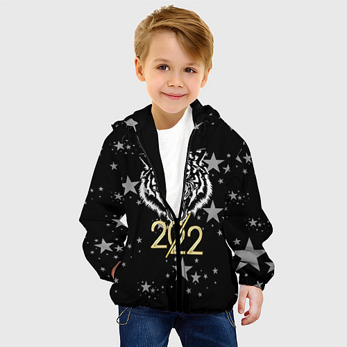 Детская куртка Символ года тигр 2022 Ура-Ура! / 3D-Черный – фото 4
