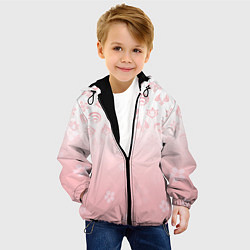 Куртка с капюшоном детская ГЕНШИН ИМПАКТ ЯПОНИЯ САКУРА ЦВЕТОК, цвет: 3D-черный — фото 2