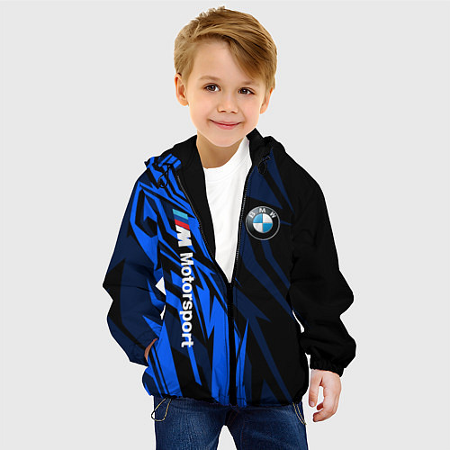 Детская куртка БМВ Узор / 3D-Черный – фото 4