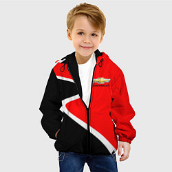 Куртка с капюшоном детская Chevrolet Логотип, цвет: 3D-черный — фото 2