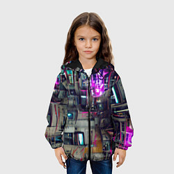 Куртка с капюшоном детская Инженерия, цвет: 3D-черный — фото 2