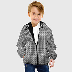 Куртка с капюшоном детская Коллекция Journey Клетка 2 119-9-7-f1 Дополнение к, цвет: 3D-черный — фото 2