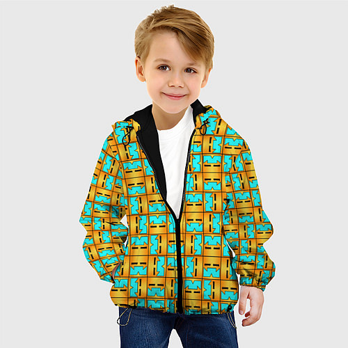 Детская куртка GEOMETRY DASH CLASSIC FACE PATTERN КЛАССИКА / 3D-Черный – фото 4