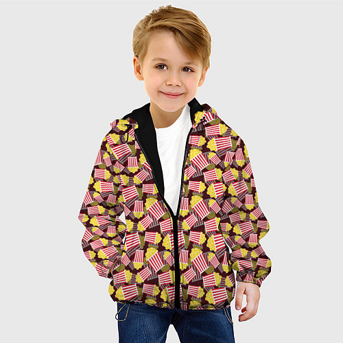 Детская куртка Попкорн Popcorn / 3D-Черный – фото 4