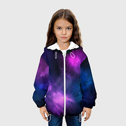 Куртка с капюшоном детская Космос Galaxy, цвет: 3D-белый — фото 2