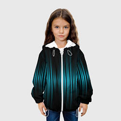 Куртка с капюшоном детская Неоновые флуктуации, цвет: 3D-белый — фото 2