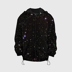Куртка с капюшоном детская Ночное звездное небо, цвет: 3D-черный