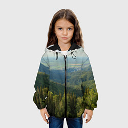 Куртка с капюшоном детская Природный пейзаж, цвет: 3D-черный — фото 2
