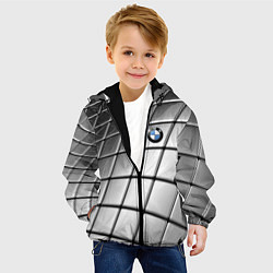 Куртка с капюшоном детская BMW pattern 2022, цвет: 3D-черный — фото 2