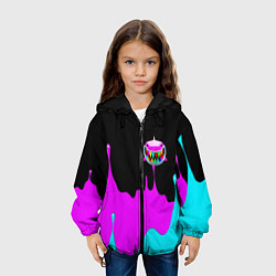 Куртка с капюшоном детская 6IX9INE Подтеки Красок, цвет: 3D-черный — фото 2