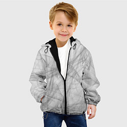 Куртка с капюшоном детская Коллекция Get inspired! Абстракция 528-345-Gi-fl44, цвет: 3D-черный — фото 2