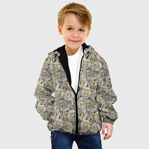 Детская куртка Разная Криптовалюта / 3D-Черный – фото 4