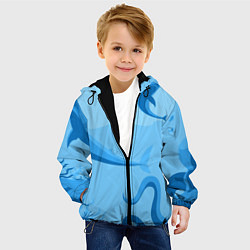 Куртка с капюшоном детская МоРское Дно с Акулами, цвет: 3D-черный — фото 2