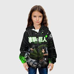 Куртка с капюшоном детская Levi Атака Титанов В атаке, цвет: 3D-черный — фото 2
