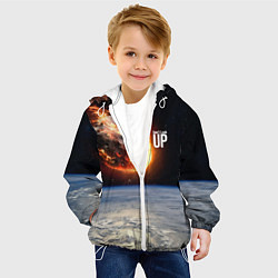Куртка с капюшоном детская Dont look up! Comets flight!, цвет: 3D-белый — фото 2