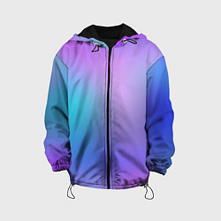 Куртка с капюшоном детская Радужное Размытие, цвет: 3D-черный
