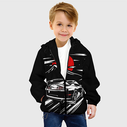 Детская куртка TOYOTA SUPRA Под Луной / 3D-Черный – фото 4