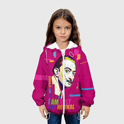 Куртка с капюшоном детская Salvador Dali: I am just not normal, цвет: 3D-белый — фото 2