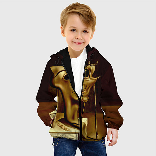 Детская куртка Salvador Dali - Soft self portrait / 3D-Черный – фото 4