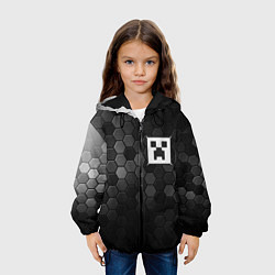 Куртка с капюшоном детская МАЙНКРАФТ Графика, цвет: 3D-черный — фото 2