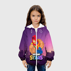 Куртка с капюшоном детская GROM BRAWL STARS NIGHT CITY, цвет: 3D-белый — фото 2