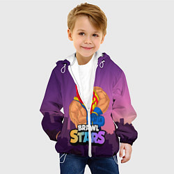 Куртка с капюшоном детская GROM BRAWL STARS NIGHT CITY, цвет: 3D-белый — фото 2