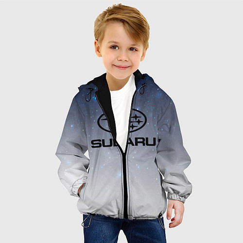 Детская куртка SUBARU авто, супер / 3D-Черный – фото 4