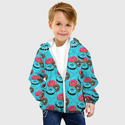 Куртка с капюшоном детская Яркие пончики, цвет: 3D-белый — фото 2