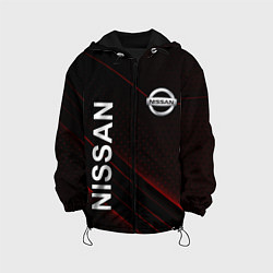 Куртка с капюшоном детская Nissan, Ниссан Абстракция, цвет: 3D-черный