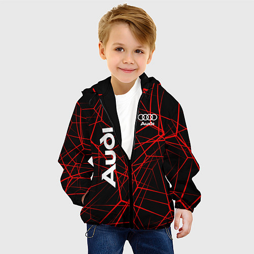 Детская куртка Audi: Красные линии / 3D-Черный – фото 4