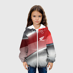 Куртка с капюшоном детская Honda Текстура, цвет: 3D-белый — фото 2