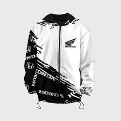 Куртка с капюшоном детская Honda sport pattern, цвет: 3D-черный