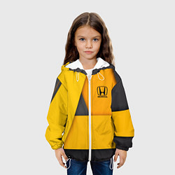 Куртка с капюшоном детская Honda - Yellow, цвет: 3D-белый — фото 2