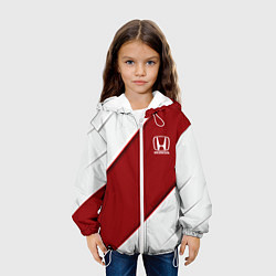 Куртка с капюшоном детская Honda - Red sport, цвет: 3D-белый — фото 2