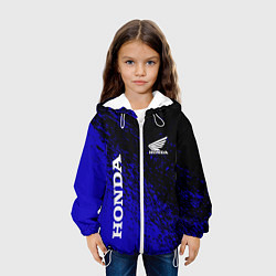 Куртка с капюшоном детская Honda - Авто бренд, цвет: 3D-белый — фото 2