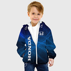 Куртка с капюшоном детская Honda - Blue, цвет: 3D-белый — фото 2