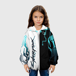 Куртка с капюшоном детская Cyberpunk 2077 Game, цвет: 3D-белый — фото 2