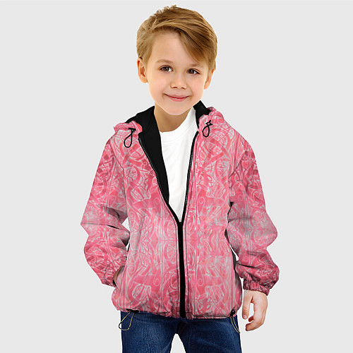 Детская куртка Скандинавские узорыДраконы / 3D-Черный – фото 4