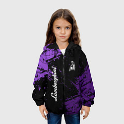 Куртка с капюшоном детская Lamborghini Logo бык, цвет: 3D-черный — фото 2
