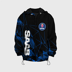 Куртка с капюшоном детская Сааб , Saab, цвет: 3D-черный