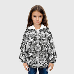 Куртка с капюшоном детская Мандала 2028-1, цвет: 3D-белый — фото 2