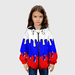 Куртка с капюшоном детская Триколор Необычный, цвет: 3D-черный — фото 2