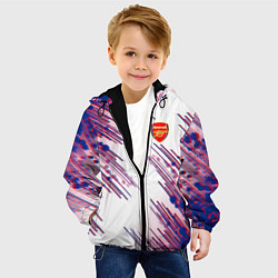 Куртка с капюшоном детская Arsenal mikel arteta, цвет: 3D-черный — фото 2