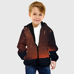 Куртка с капюшоном детская Золотое небо, цвет: 3D-черный — фото 2